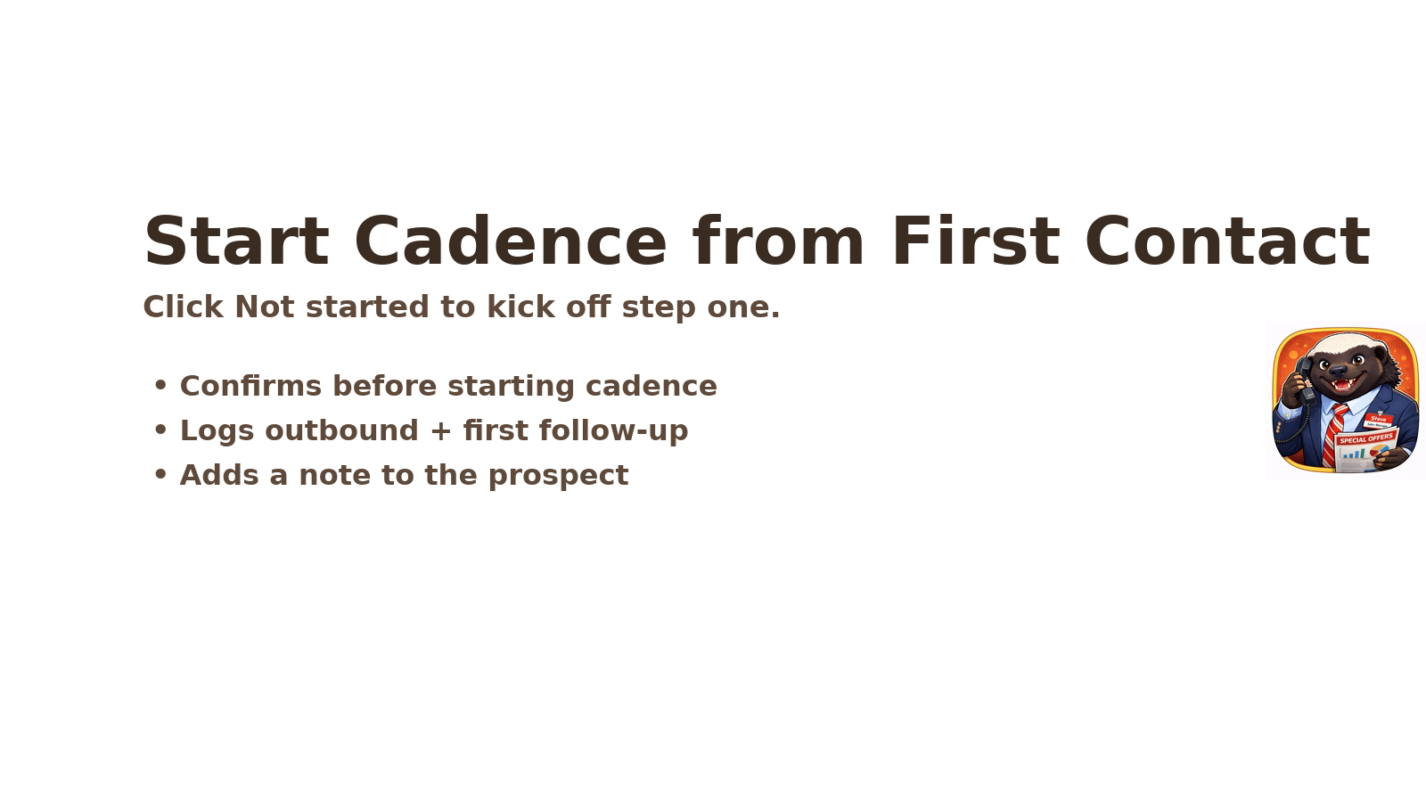Start Cadence from First Contact